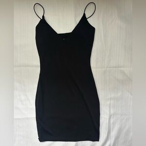 black mini body con dress